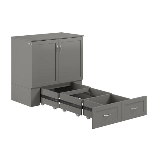 Hamilton Murphy Bed Chest with Mattress and Storage Drawer