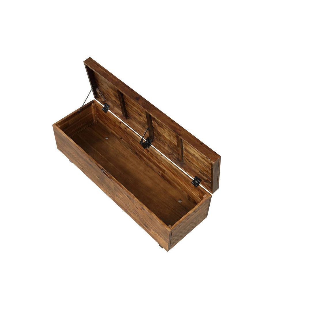 Broadmore 46-Inch Acacia Wood Storage Bench