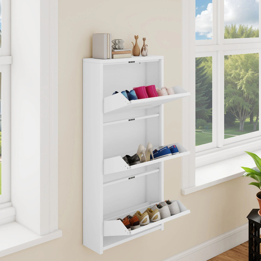 Shoe Storage Cabinet with Drawers Entryway Shoe Storage