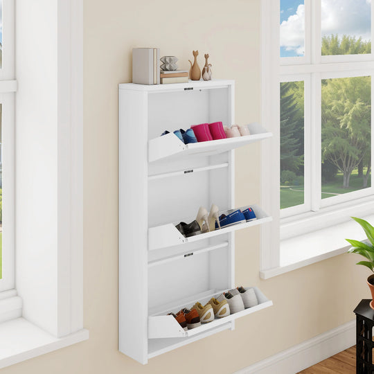 Shoe Storage Cabinet with Drawers Entryway Shoe Storage