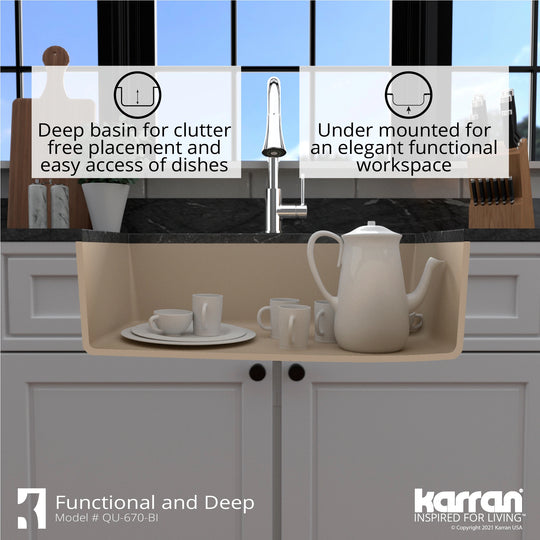 Undermount Quartz Single-Bowl Kitchen Sink