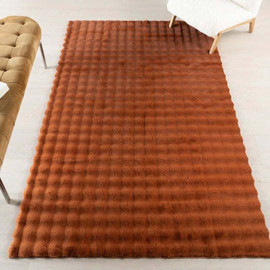 Jeni Solid Plush Machine Washable Area Rug