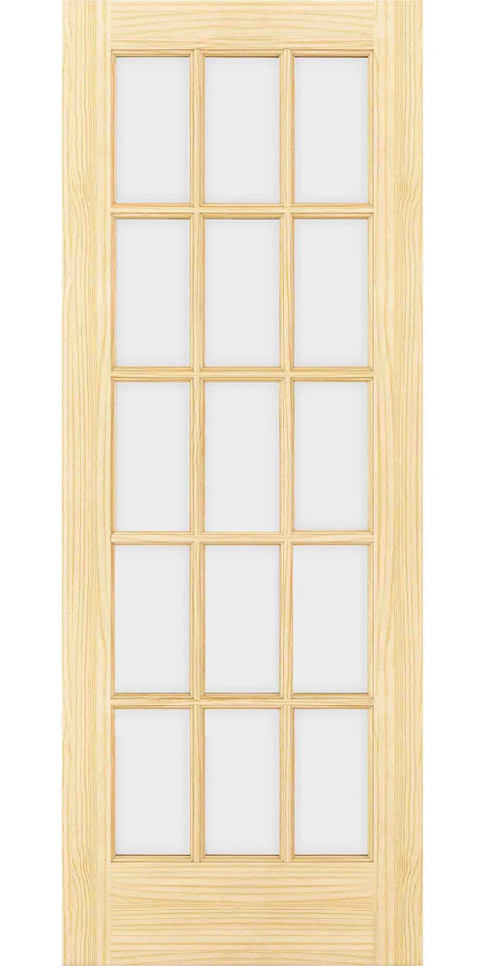 French Door 15-Lite Clear Glass