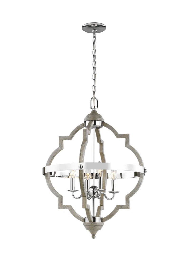 Freemont 4 - Light Dimmable Lantern Geometric Chandelier