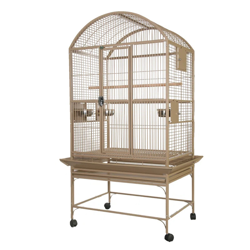 Cleveland 63'' Iron Dome Top Floor Bird Cage with Wheels