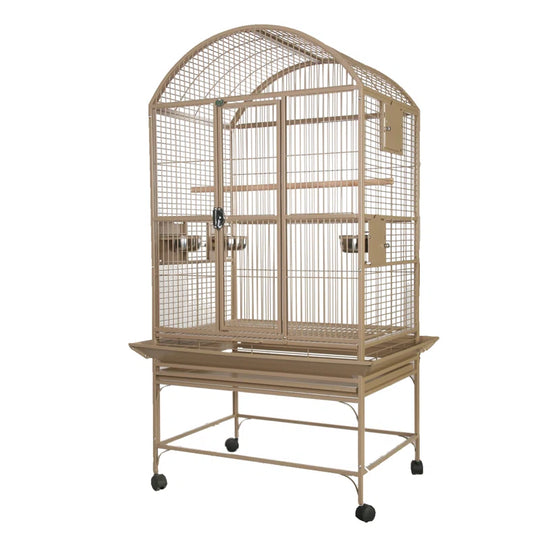 Cleveland 63'' Iron Dome Top Floor Bird Cage with Wheels