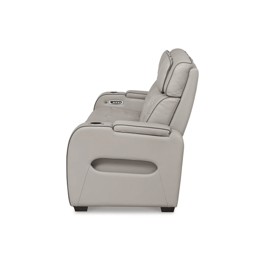 Boyington Gray Power Reclining Sofa - 86" W X 38.5" D X 44.5" H