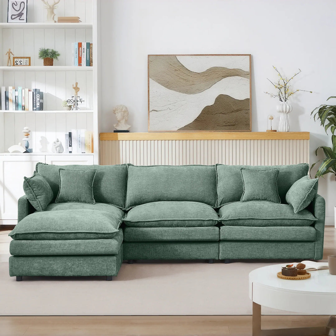 Modular Sectional Sofa, 102 Inch L Shaped Couch Set for Living Room