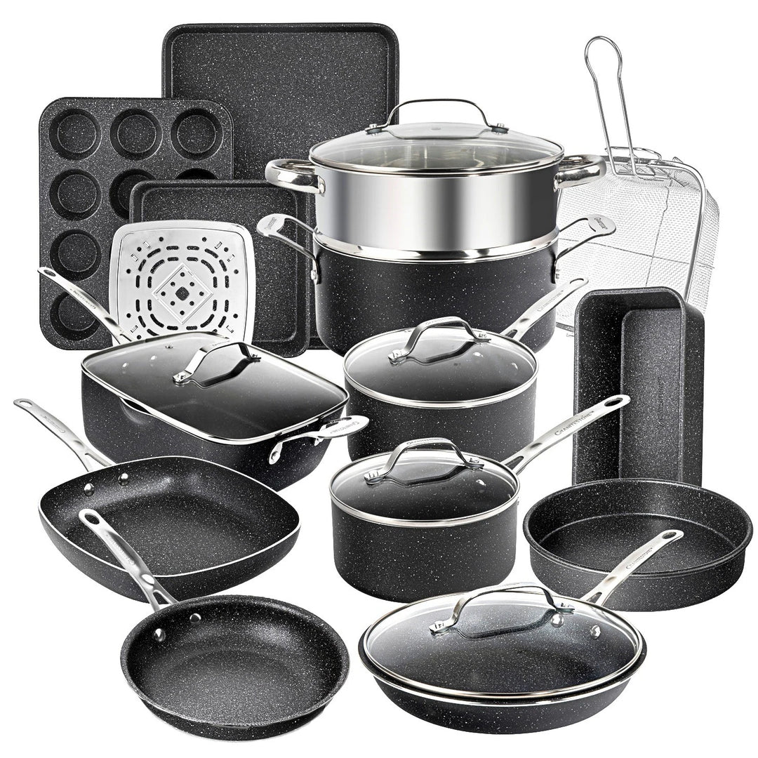 20 Piece Nonstick Aluminum Cookware and Bakeware Set