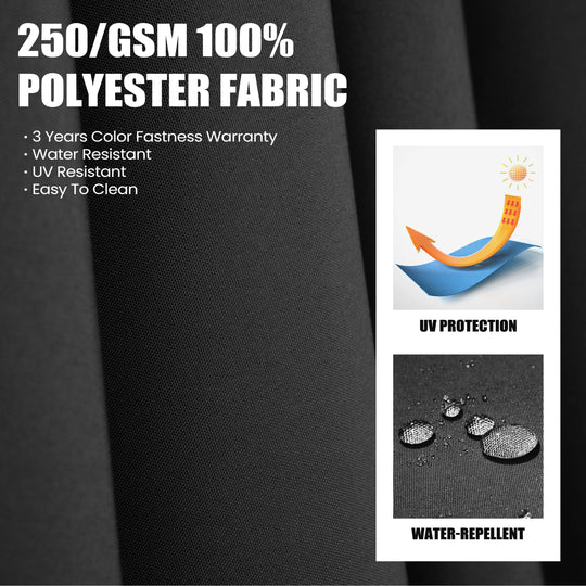 11 X 11 FT Outdoor Square Patio Cantilever Offset Umbrella with Crank and 360 Degrees Rotation