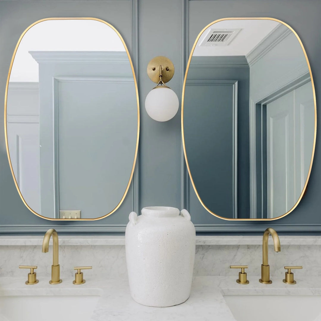 2 Pack Oval Mirror Vanity Decorative Wall Mirror