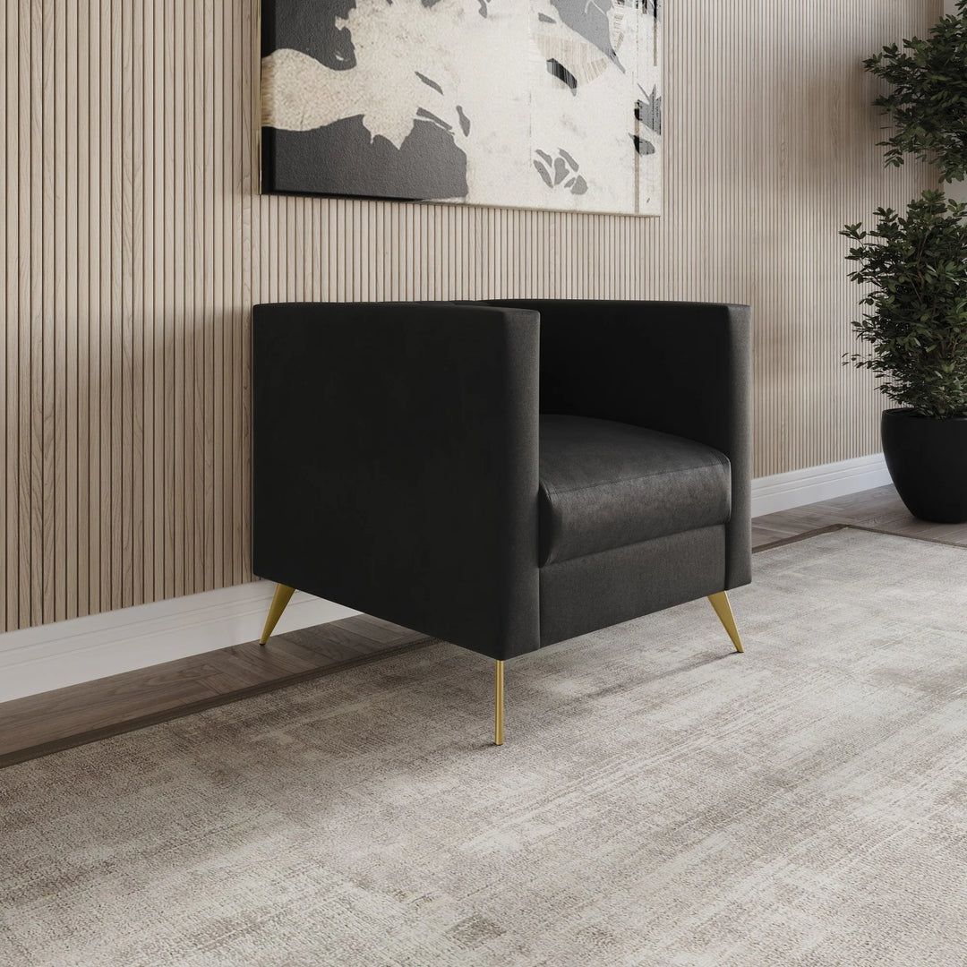 Clayfell Weiss Velvet Square Arm Chair/ Loveseat/ Sofa