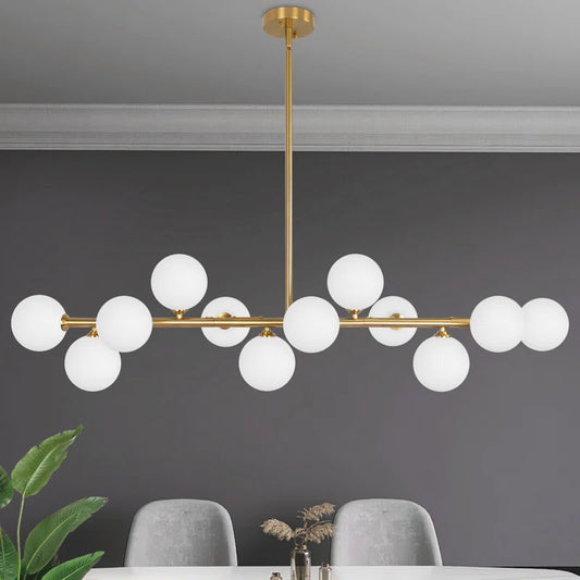 12-Light Dimmable Chandelier Modern Chandelier Linear Chandelier Dining Room Chandelier