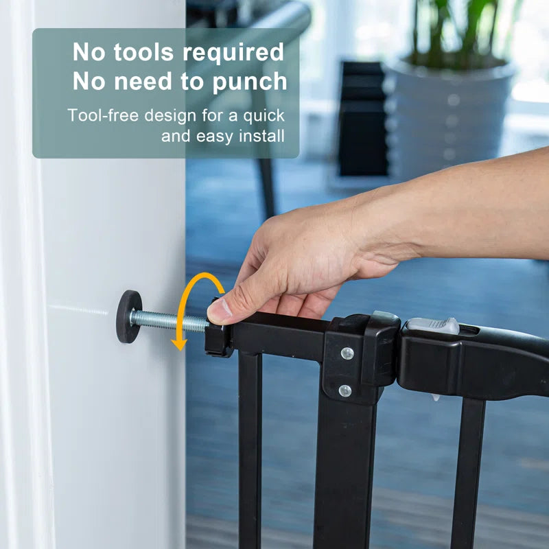 Carion Metal Adjustable Pressure Mounted Pet Gate