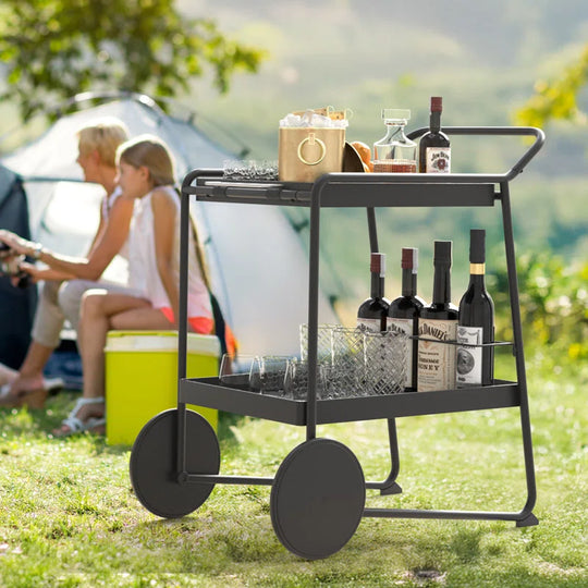 2 Tiers Kitchen Serving Bar Cart