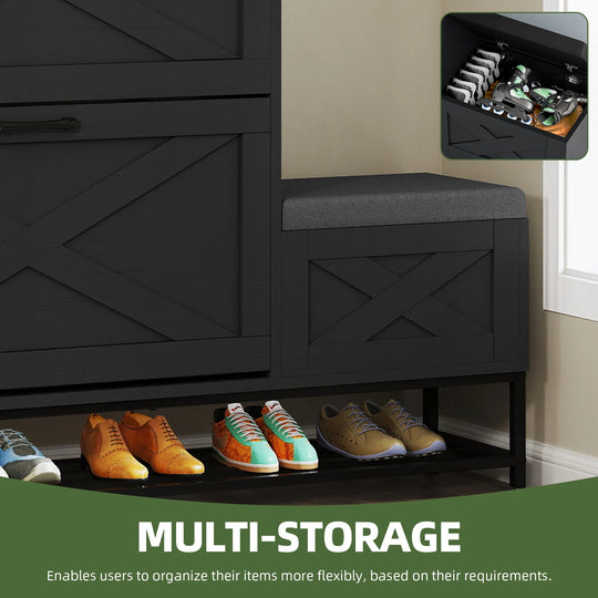 Shoe Storage Cabinet with Drawers Entryway Shoe Storage