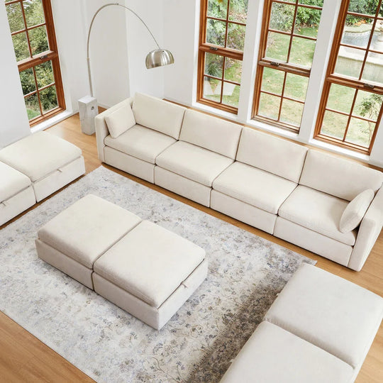 Mia Oversized Modular Sectional Fabric Sofa