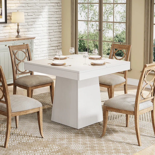 31.5 Inch Square Dining Table, Wood Kitchen Table Small Dinner Table Farmhouse Dining Room Table