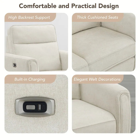 Katie Zero Wall Power Reclining Sofa Couch