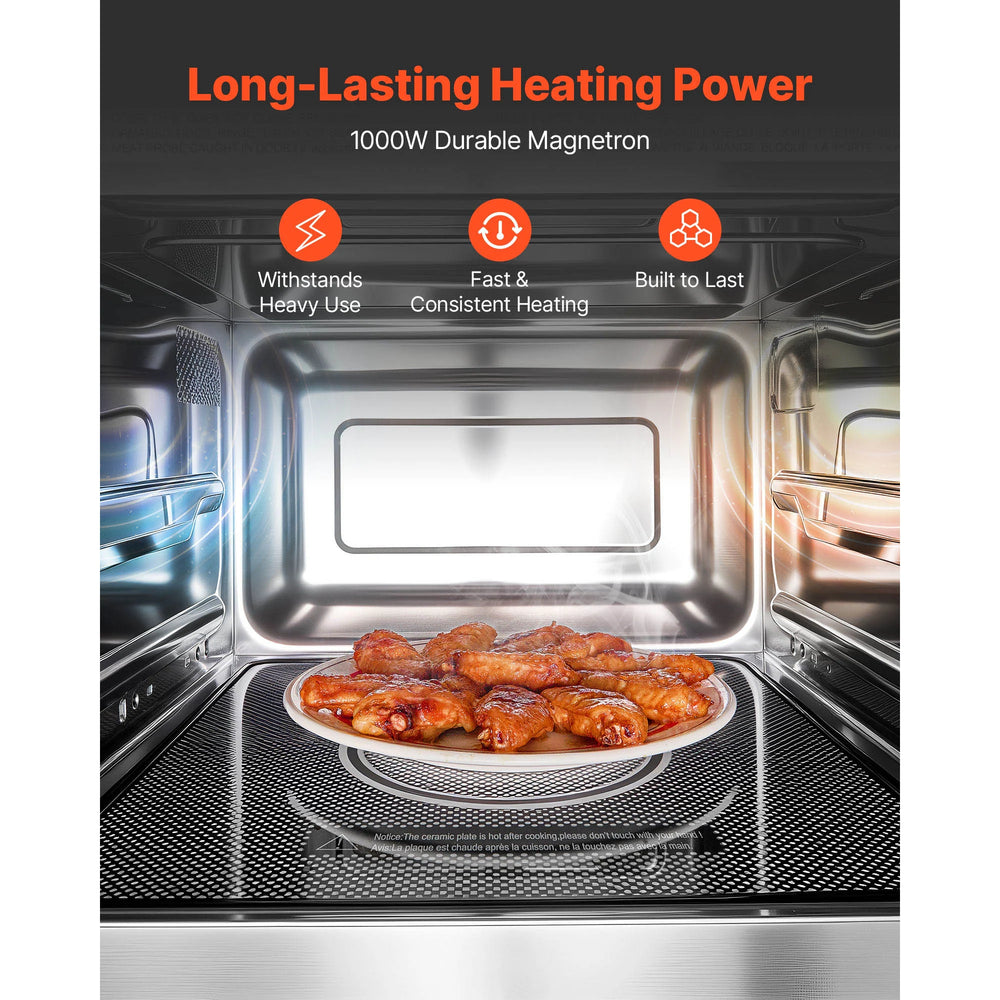 UIMOSO Countertop Microwave Oven, 0.9 Cu Ft, 1000W Digital Stainless Steel Microwave Oven with Touchscreen