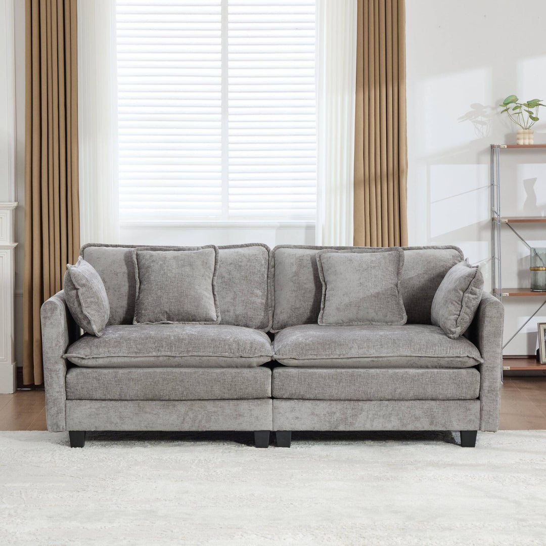 Cloud Sofa Loveseat,Modern Sectional Couch,Comfy Double Layer Upholstered Seat Cushion