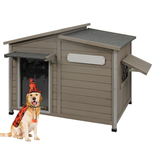 Haiya Dog House with Chew-Proof Iron Frame