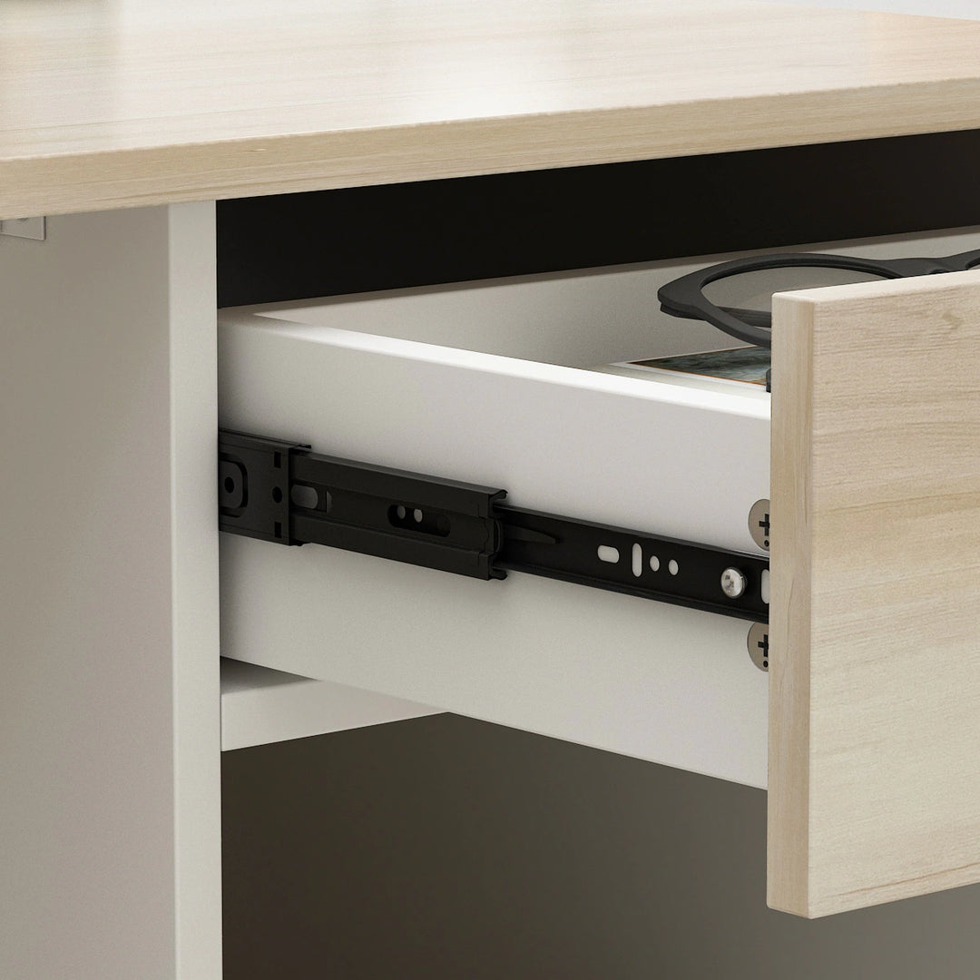 Reception Desk Wood Front Counter Table W/ Lockable Storage by