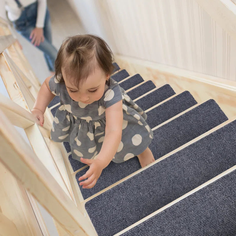 Non-Slip Carpet Stair Treads Indoor Runner for Kids Elders & Pets (Set of 15)