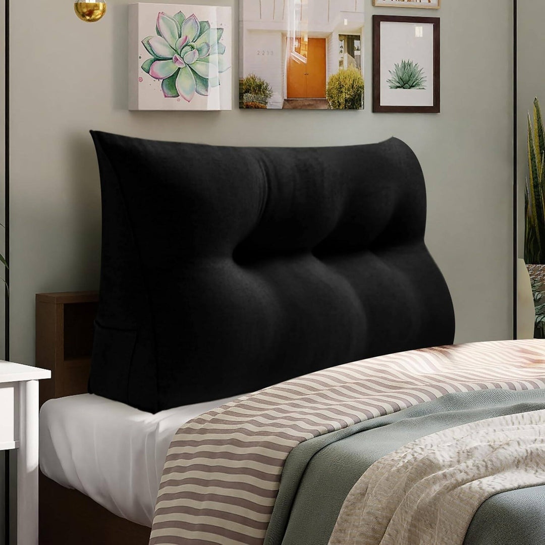 Bed Rest Wedge Reading Pillow Headboard Back Support Cushion