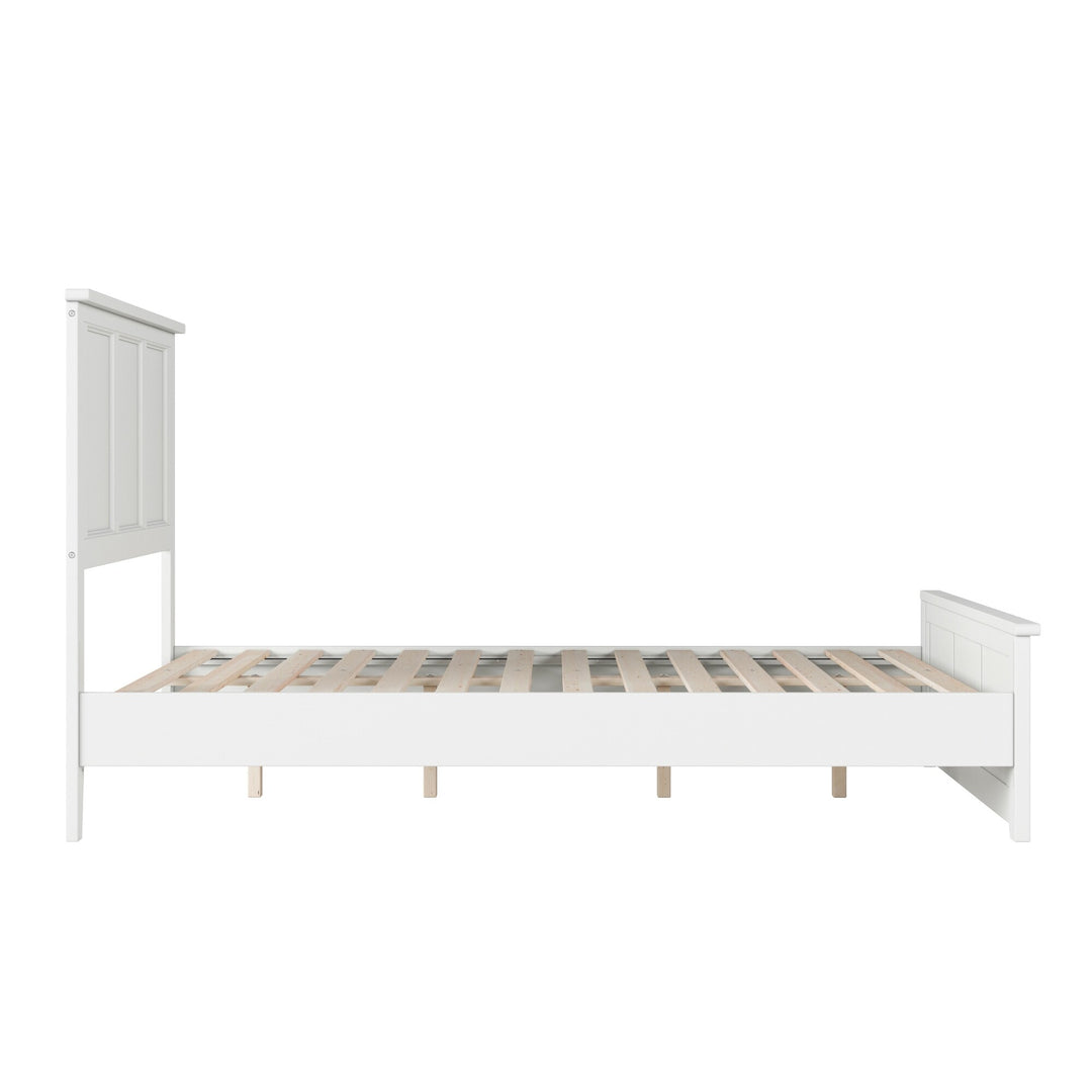 Charlotte Solid Wood Low Profile Platform Bed with Matching Footboard