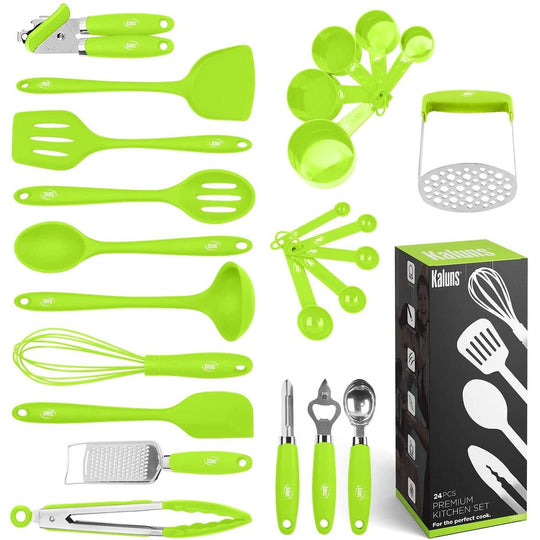Cooking Utensil Set, 24 Piece Silicone Kitchen Tools