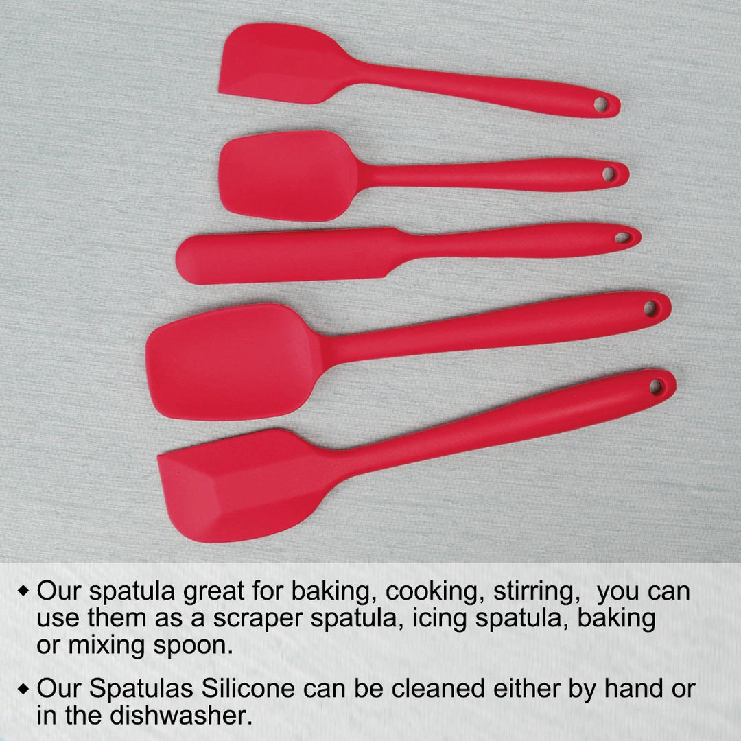 5Pcs Silicone Spatula Set Heat Resistant Non Stick Spatula