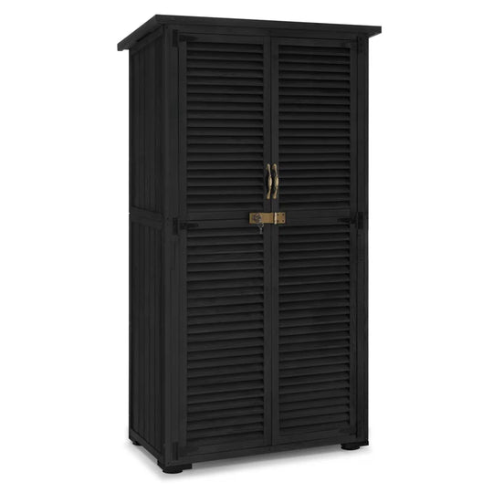 Outside Garden Tool Shed with 2 Doors