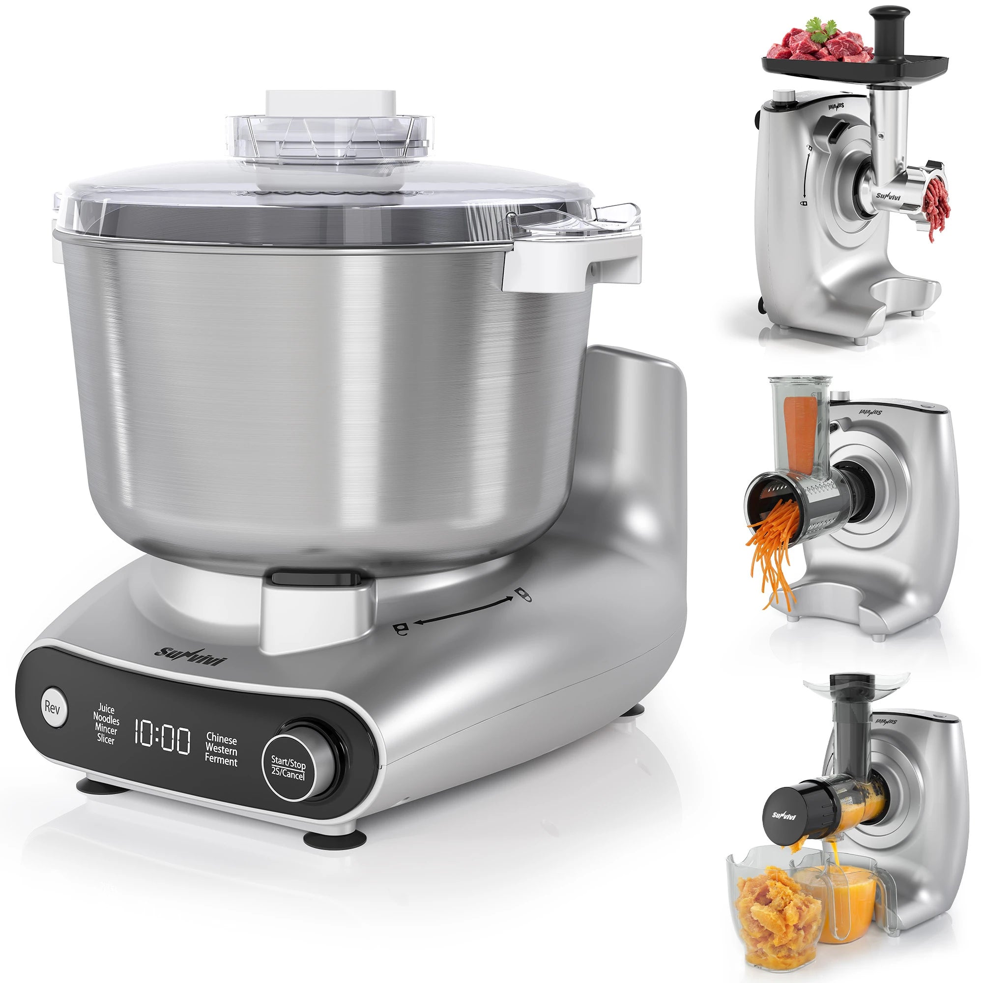 4-In-1 Multifunction Stand Mixer with Fermentation, 5.3QT Electric Dough Mixer
