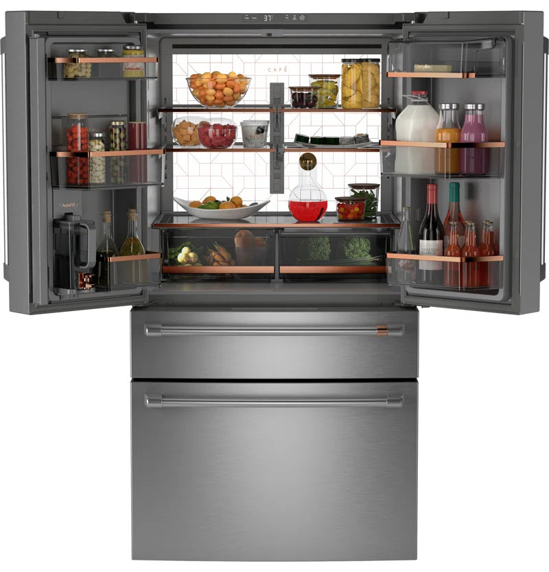 ENERGY STAR 23.2 Cu. Ft. Smart Counter-Depth 4-Door French-Door Refrigerator with Dual-Dispense Autofill Pitcher