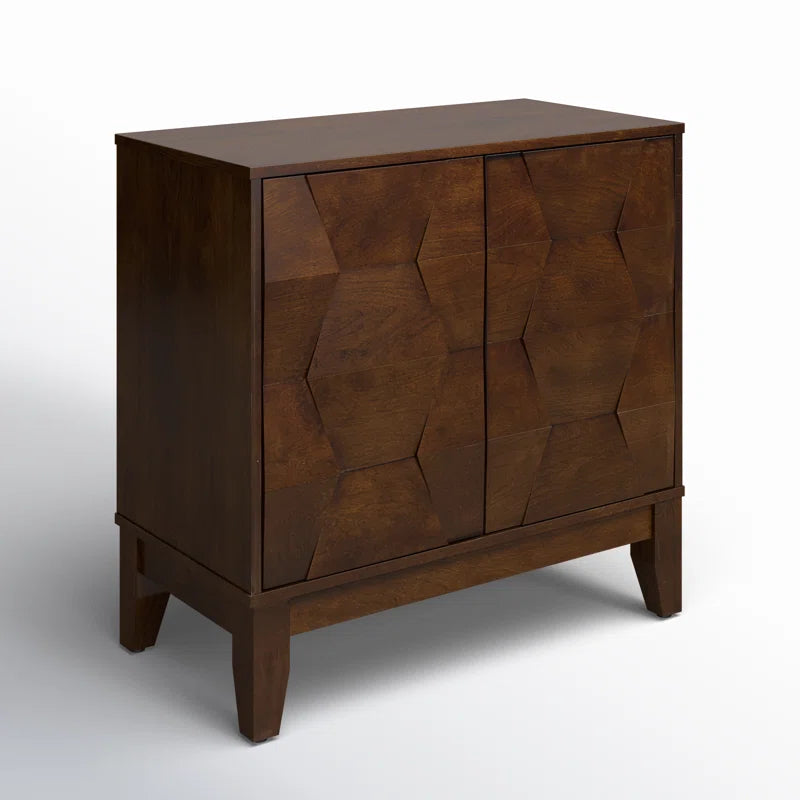 Sara 30.6" Contemporary 2 - Door Storage Cabinet with Adjustable Shelves