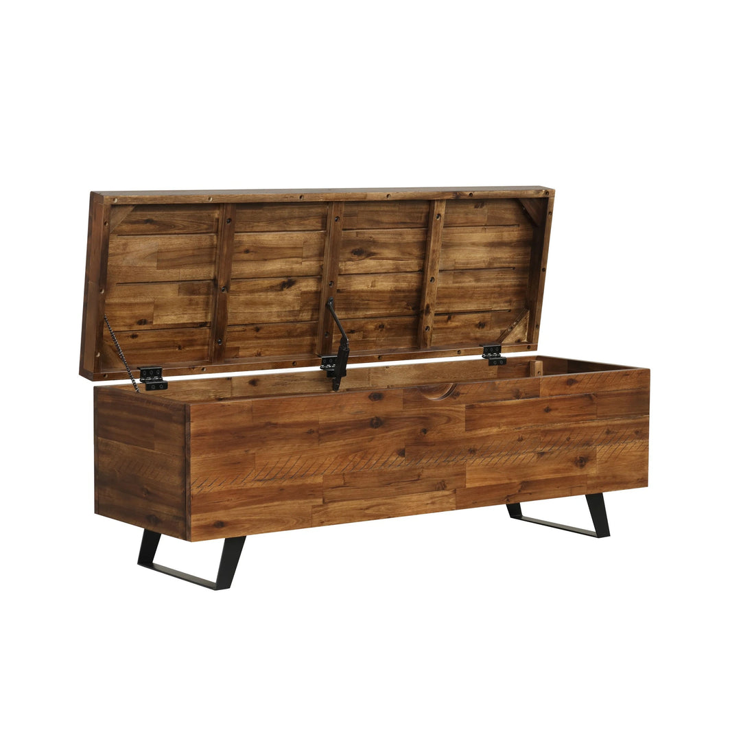 Broadmore 46-Inch Acacia Wood Storage Bench