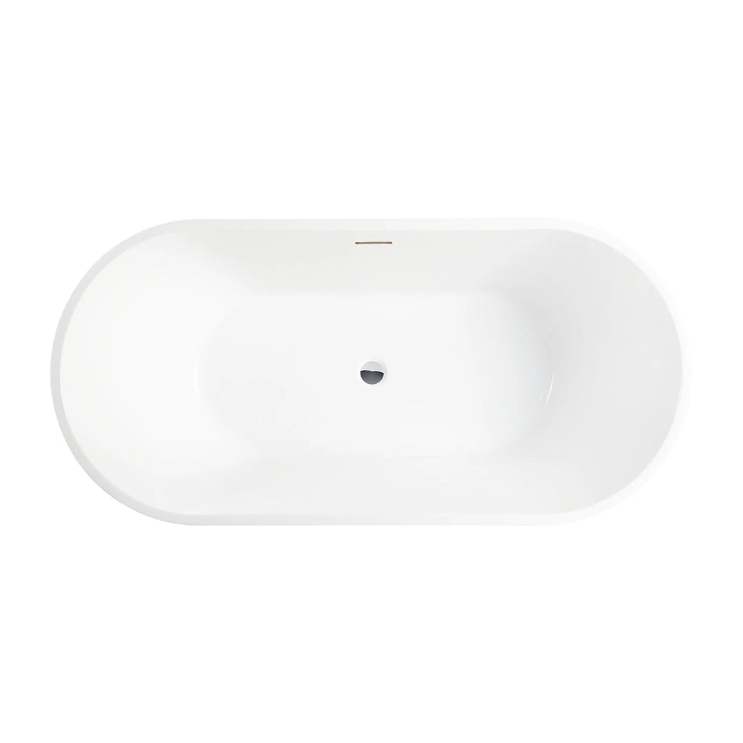 54" Acrylic Freestanding Soaking Bathtub