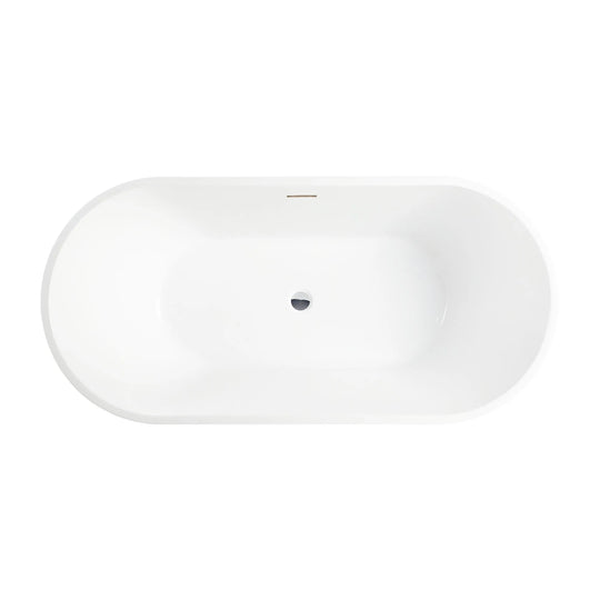 54" Acrylic Freestanding Soaking Bathtub