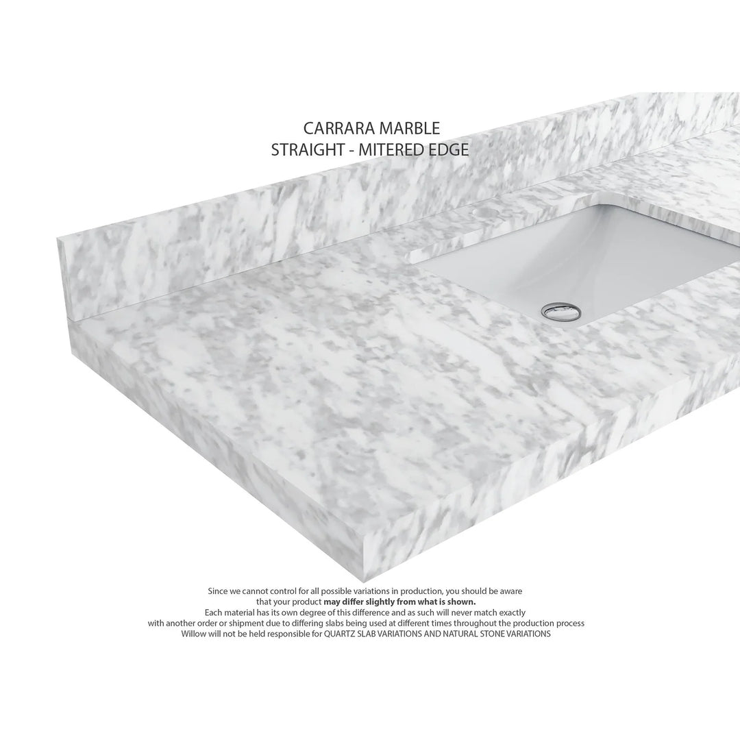 Willow Collection 84 in W X 22 in D X 36 in H Boston Double Bowl Sink Bathroom Vanity with Countertop