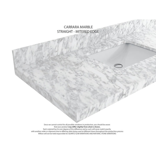 Willow Collection 84 in W X 22 in D X 36 in H Boston Double Bowl Sink Bathroom Vanity with Countertop