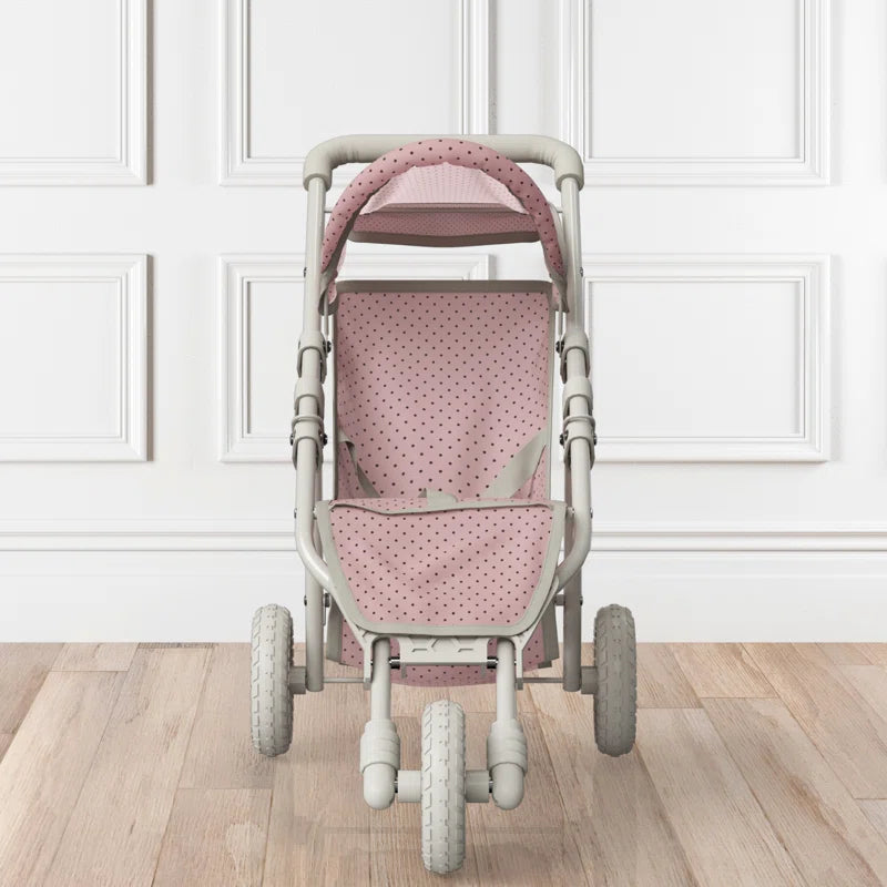 Olivia'S Little World Doll Jogging-Style Stroller, Pink/Cream/Gray