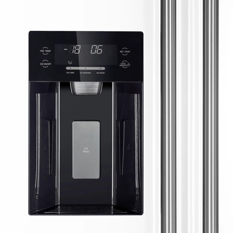 Salerno 36-Inch Side-By-Side 20 Cu.Ft Refrigerator with External Ice & Water Dispenser