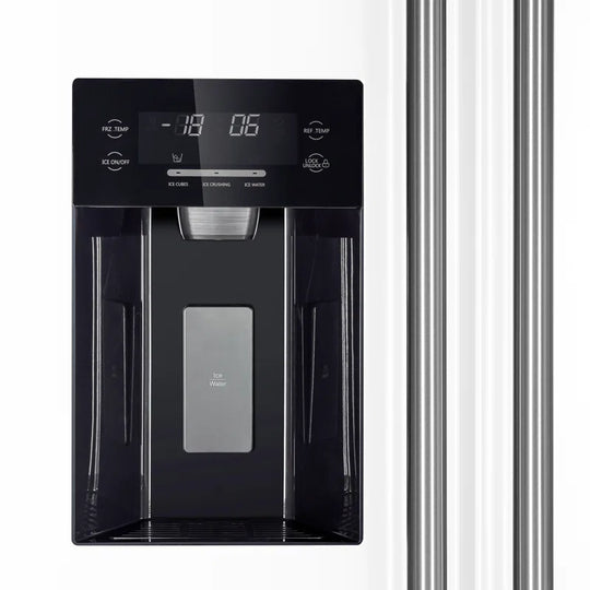 Salerno 36-Inch Side-By-Side 20 Cu.Ft Refrigerator with External Ice & Water Dispenser