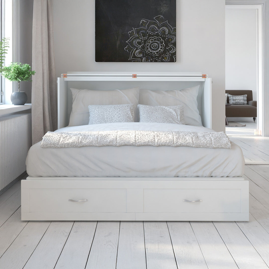 Hamilton Murphy Bed Chest with Mattress and Storage Drawer