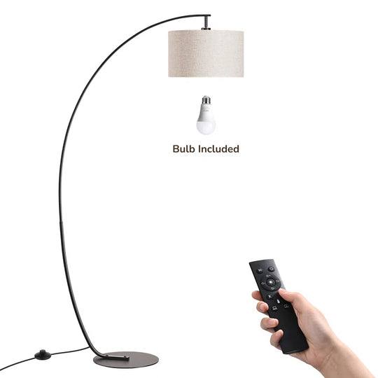 68.5" Arched Floor Lamp with Remote Control and Bulb Included