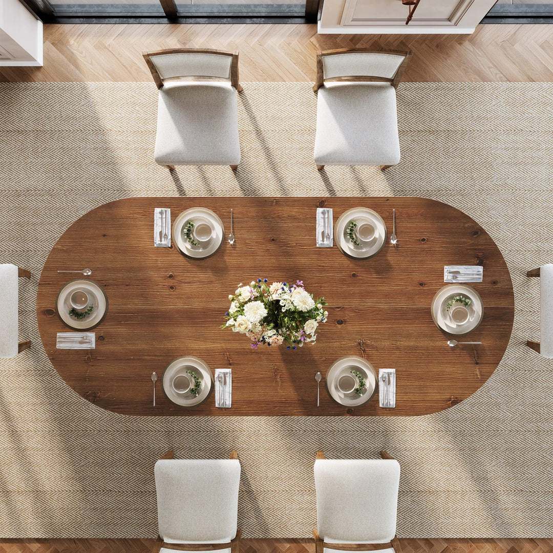 Solid Wood Dining Table, Kitchen Table, Living Room Office Accent Dining Table Gathering Table