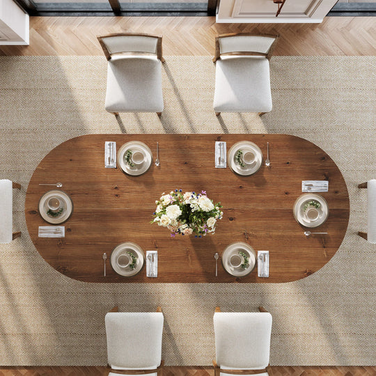 Solid Wood Dining Table, Kitchen Table, Living Room Office Accent Dining Table Gathering Table