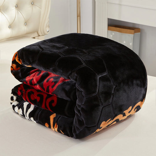 Heavy Korean Mink Fleece King Size Blanket, Christmas Gift for Parents