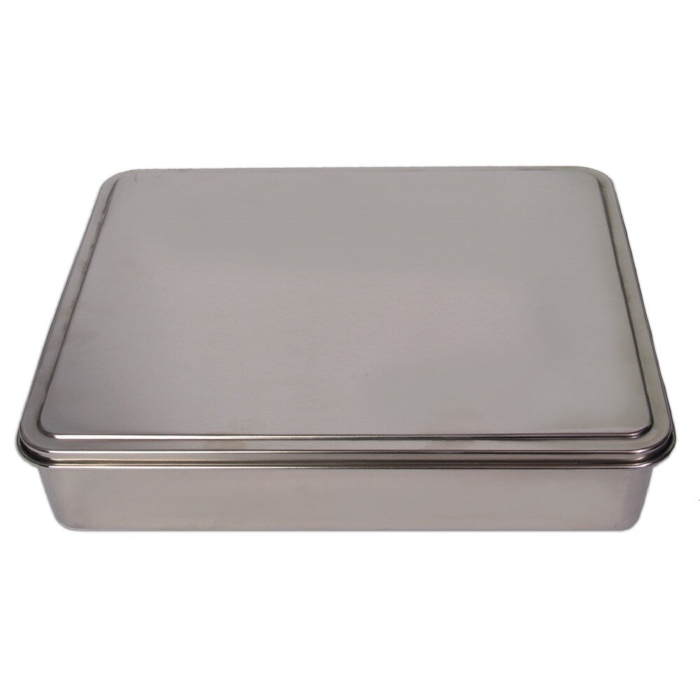 YBM Home Stainless Steel Covered Cake Pan - Silver